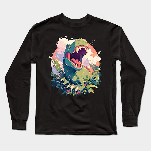 t rex Long Sleeve T-Shirt by peterdoraki